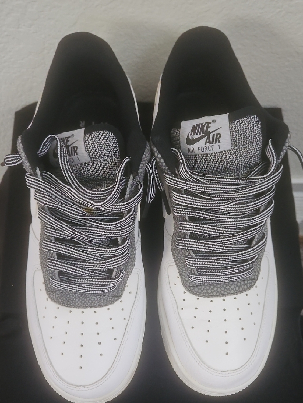 Nike Air Force 1 Low Top Sneakers - White & Black